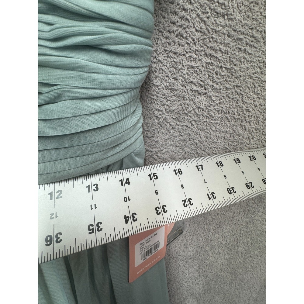 Birdy Grey Sage Green Pleated Bridesmaid Maxi Dress L NWT Romantic Fairy - Picture 15 of 16